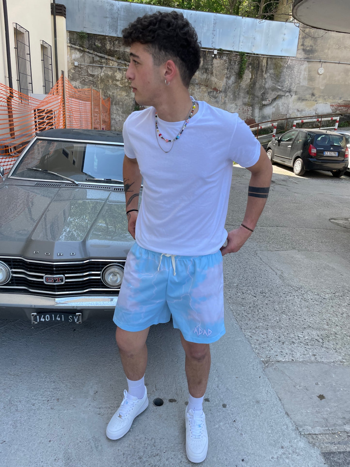 Light blue shorts